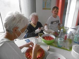 Erdbeerboden im Vinzenzhaus